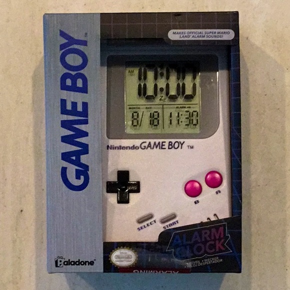 Nintendo Other - Nintendo Gameboy Alarm Clock With Super Mario Land Sounds Game Boy New
